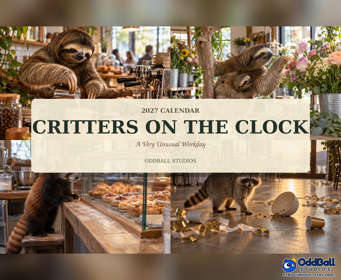 Critters on the Clock 2027 calendar cover