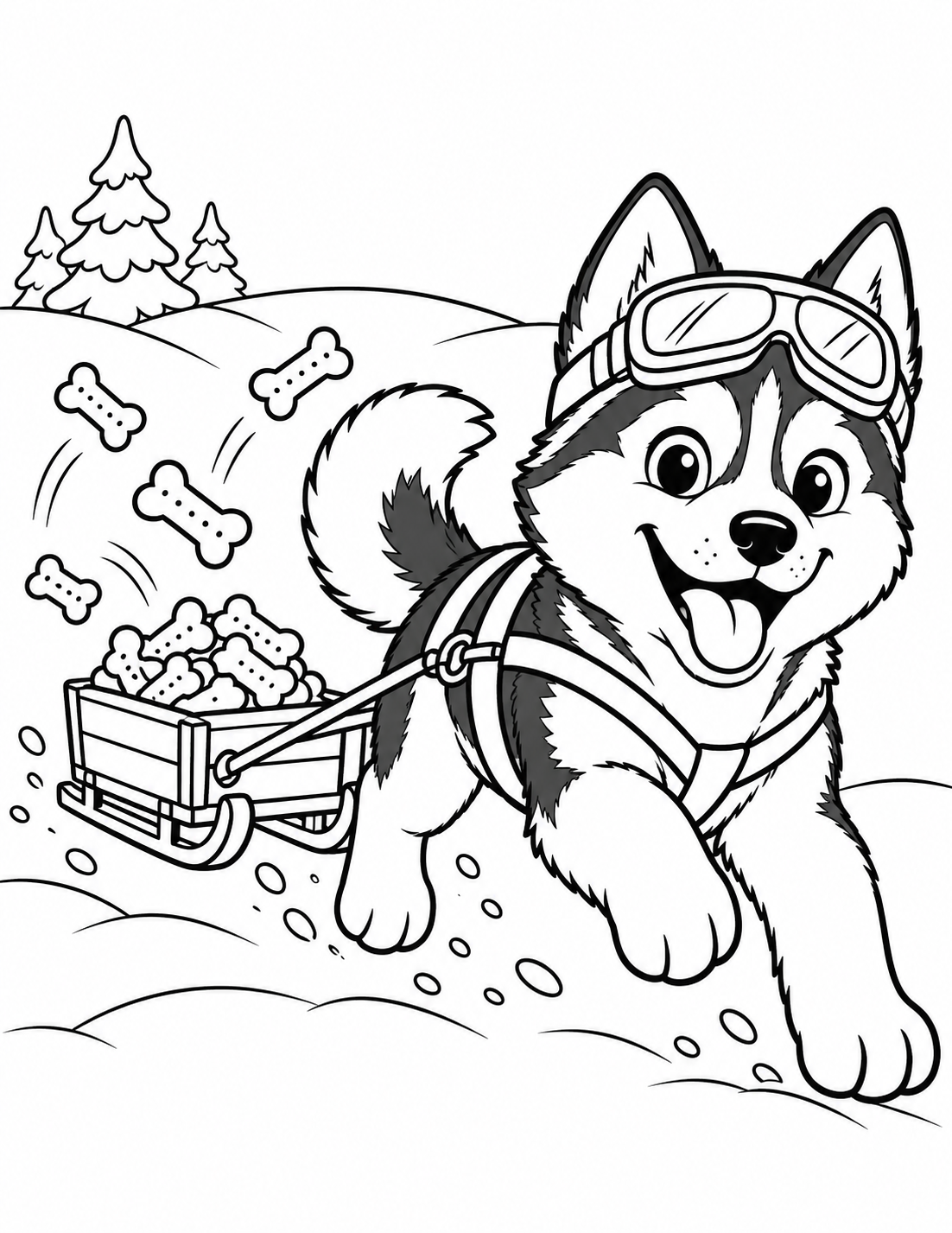 Puppy coloring page from the Funny Puppies collection
